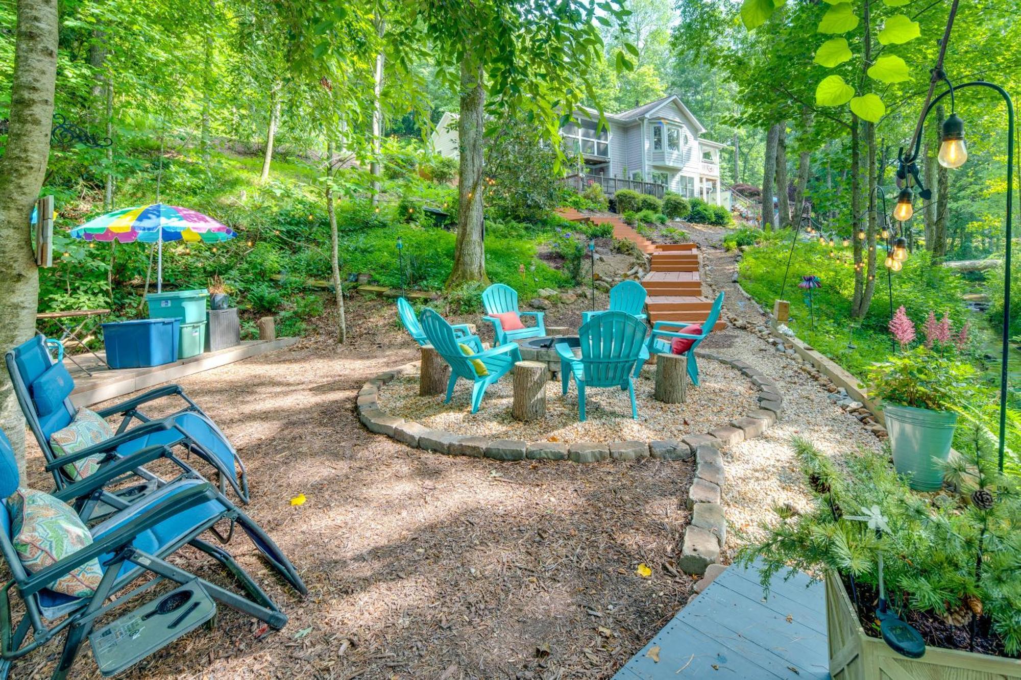 Creekside Hendersonville Haven Hot Tub And Fire Pit エクステリア 写真
